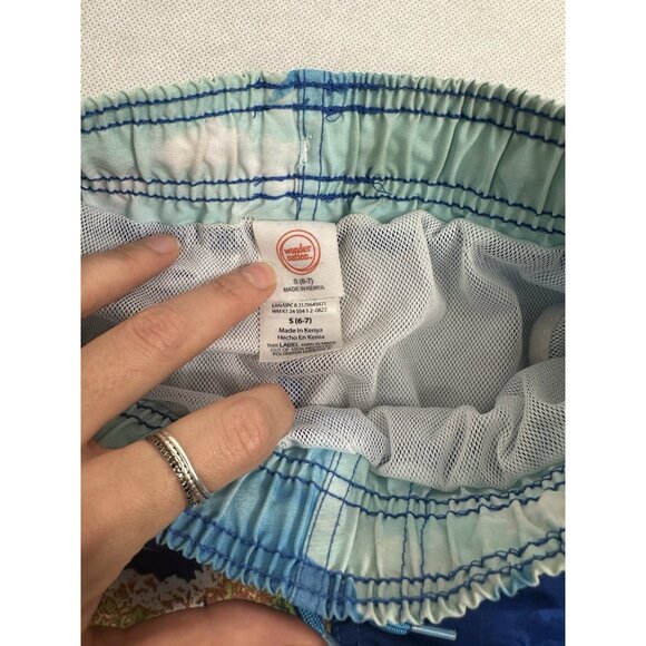 Wonder Nation Boys Shark Swim Trunks Size 6-7 Read - Picture 4 of 8
